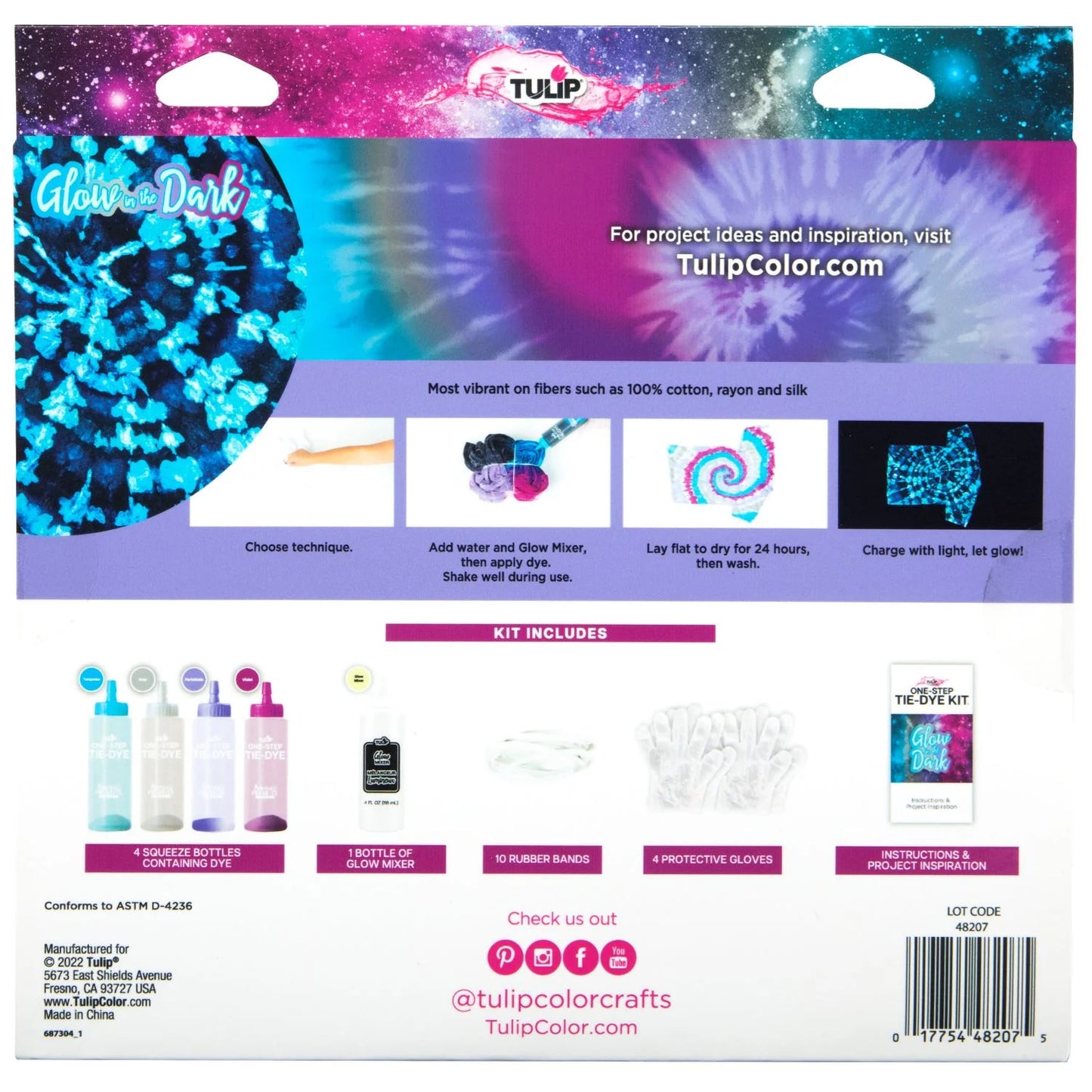 Tulip Glow in the Dark Cosmic 4-Color Tie-Dye Kit