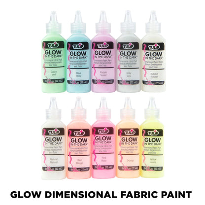 Tulip Puff Paint Glow, Multi-Surface Craft Paint, .75 fl. oz. 10 Pack