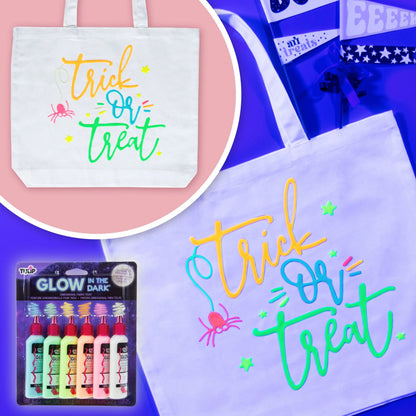 Tulip Puff Paint Glow, Multi-Surface Craft Paint, 1.25 fl oz 6 Pack