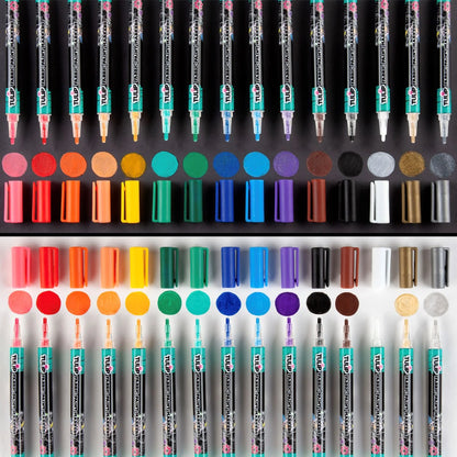 Tulip Bullet-Tip Fabric Paint Markers Rainbow 15 Pack