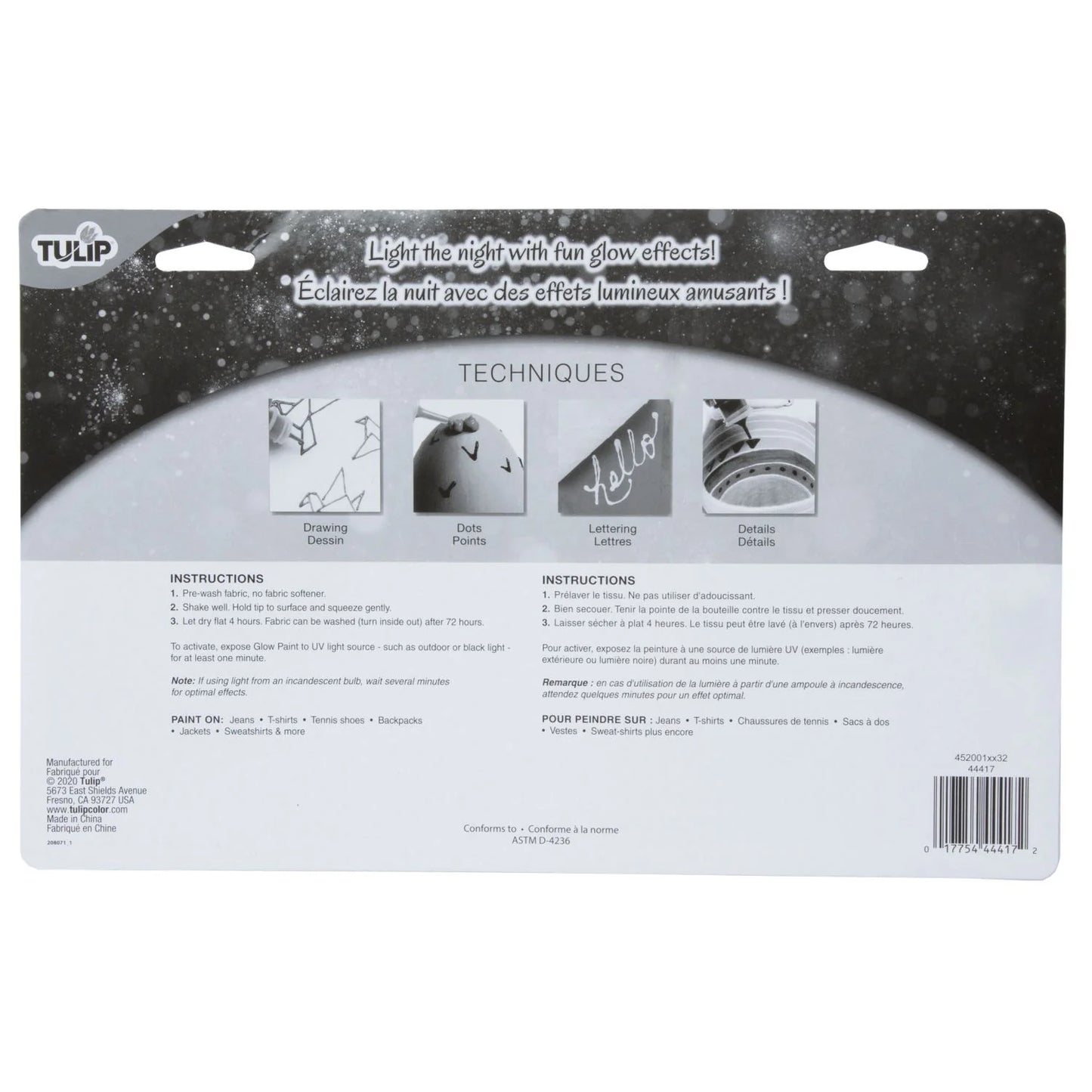 Tulip Puff Paint Glow, Multi-Surface Craft Paint, .75 fl. oz. 10 Pack