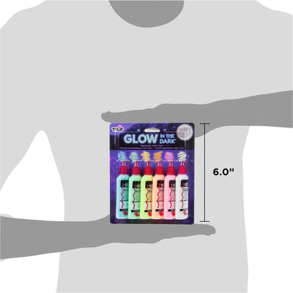 Tulip Puff Paint Glow, Multi-Surface Craft Paint, 1.25 fl oz 6 Pack