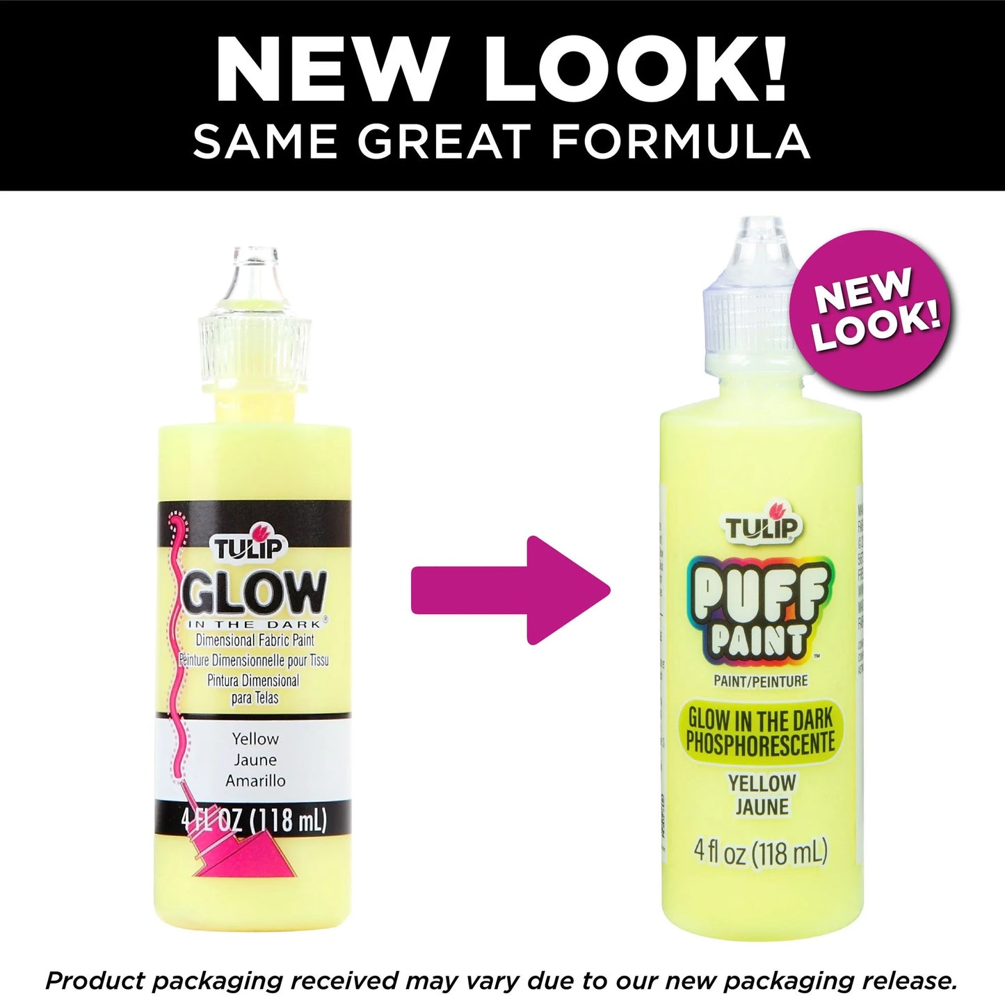 Tulip Puff Paint Glow Yellow 4 fl. oz.