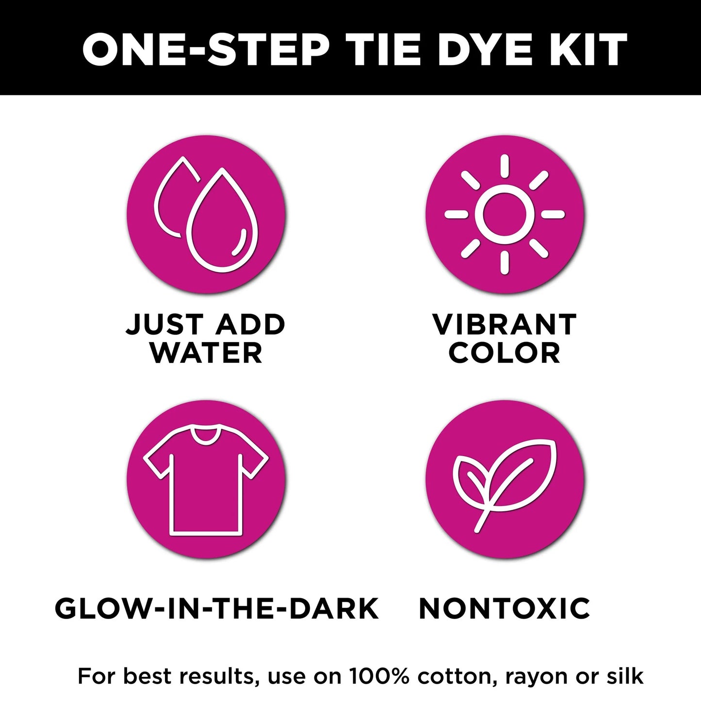 Tulip Glow Tie-Dye Party Kit, 18 Dye Bottles & Glow Mixer