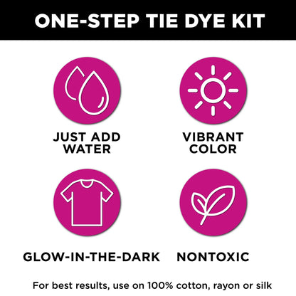 Tulip Glow Tie-Dye Party Kit, 18 Dye Bottles & Glow Mixer
