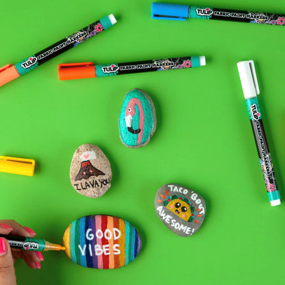 Tulip Bullet-Tip Fabric Paint Markers Rainbow 15 Pack