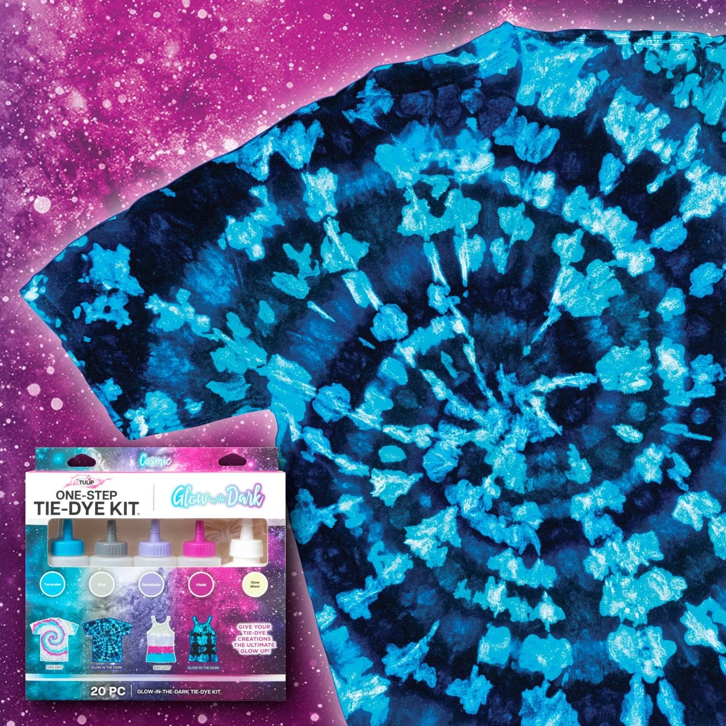 Tulip Glow in the Dark Cosmic 4-Color Tie-Dye Kit