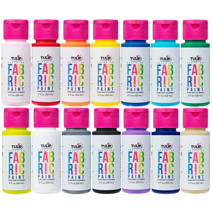Tulip Brush-On Fabric Paint Rainbow 14 Pack