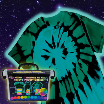 Tulip Glow Tie-Dye Party Kit, 18 Dye Bottles & Glow Mixer