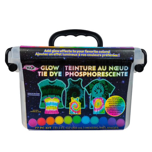 Tulip Glow Tie-Dye Party Kit, 18 Dye Bottles & Glow Mixer